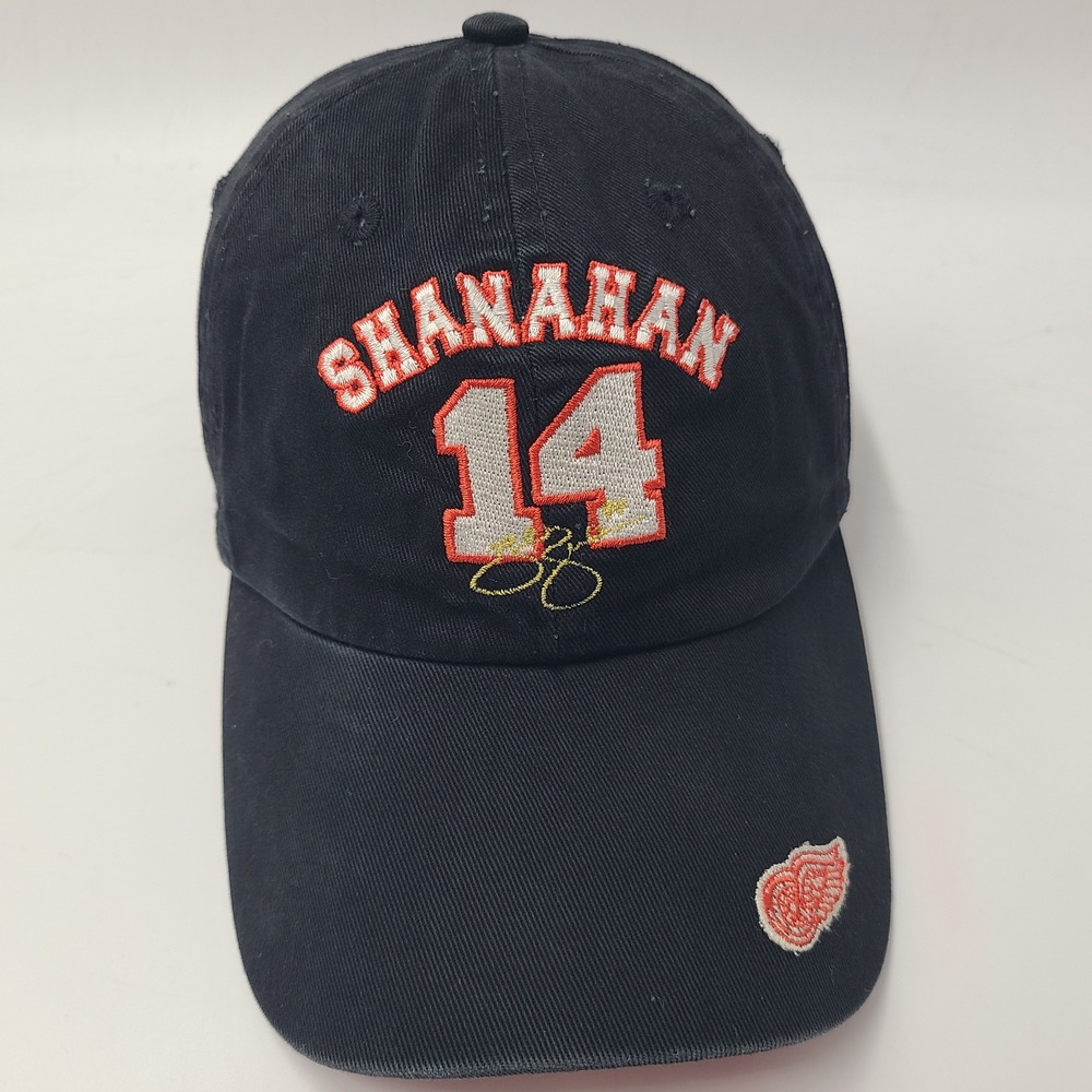 Vintage Detroit Red Wings Hat Strapback Drew Pearson Black Brendan Shanahan #14